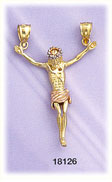14Kt Tri Color Gold Crucifix Charm