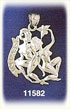 14K White Gold Zodiac Gemini Charm