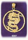14K Gold Chinese Zodiac Dragon Charm