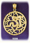 14K Gold Chinese Zodiac Snake Charm