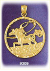 14K Gold Chinese Zodiac Horse Charm