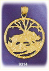 14K Gold Chinese Zodiac Pig Charm