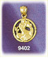 14K Gold Encircled Zodiac Aquarius Charm