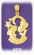 14Kt Gold Zodiac Pisces Charm
