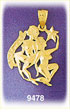 14Kt Gold Zodiac Gemini Charm