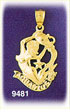 14Kt Gold Zodiac Aquarius Charm